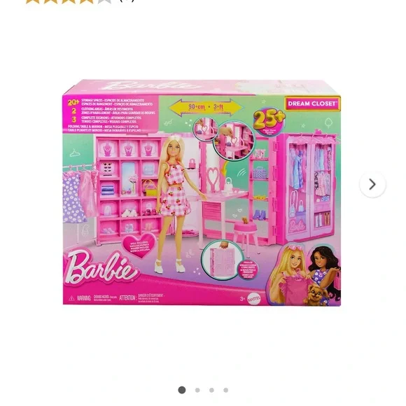 NIB Barbie Dream Closet Toy Play Set. Doll Included